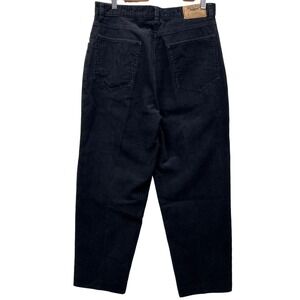 Woolrich Vintage Black Corduroy High Rise Pants Womens 16 Waist 33" Pleated READ